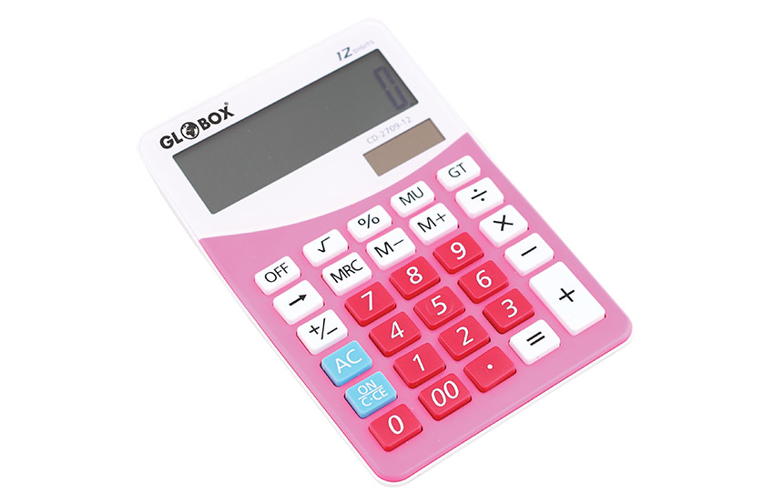 Basic Calculator Kids School Office Desk Pocket Calculate Sum Numbers Blue Pink - Image 2