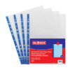 100 Pack A4 Clear Plastic Poly Punched Pockets Strong Filing Wallets Sleeves
