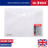 3 x A5 Transparent Document Wallets - Plastic Document Holder