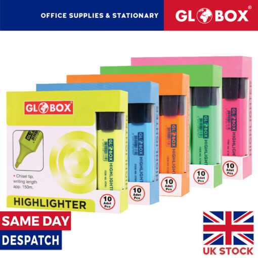 Highlighter Pens - 5*10 Pcs/Pack - Fluorescent Pens - Bright Colours Markers