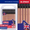 12x Lux Wooden Black Lead Hb Pencils 12 Pcs/Blister Pack