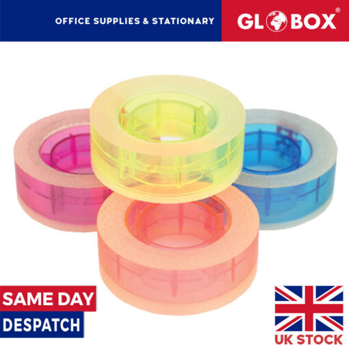 4pcs Crystal Colored Tape Pack Assorted Colors - Clear Selotape