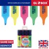 4 PCS Assorted Premium Highlighter Pens Fluorescent Pens Bright Colours Markers