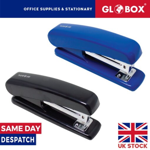 24/6 Metal Full-Strip Stapler Office Desk - Black / Blue - Office Desk Heavy Duty