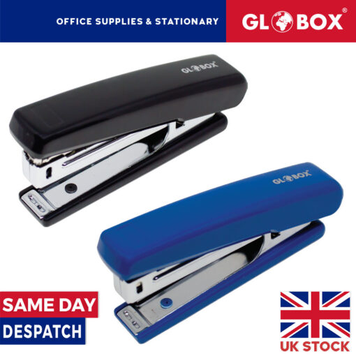 No:10 Metal Full-Strip Stapler Office Desk - Black / Blue