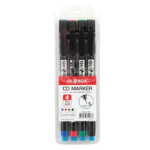 Super Point OHP-CD Pen (0,4 mm) with Eraser 4pcs Assorted in Pack