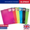 A4 Neon Document Folder - Document Wallet Paper Storage Folder with Elastic Cord