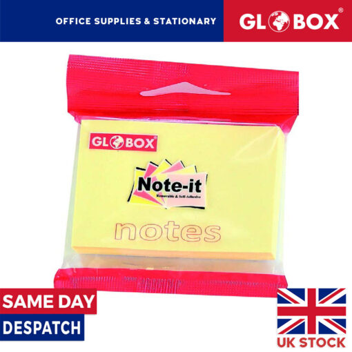 Post It - Self Adhesive Notes - Removable Sticky Post Notes - 75mm x 75mm x 100 Sheets