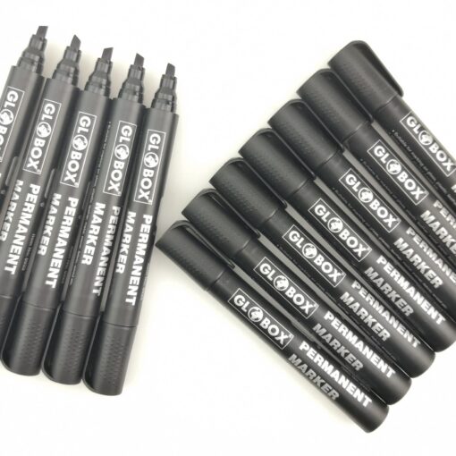 Fine Permanent Marker Pens - 2 pcs - (2mm) - Glass / Metal / Plastic - BLACK