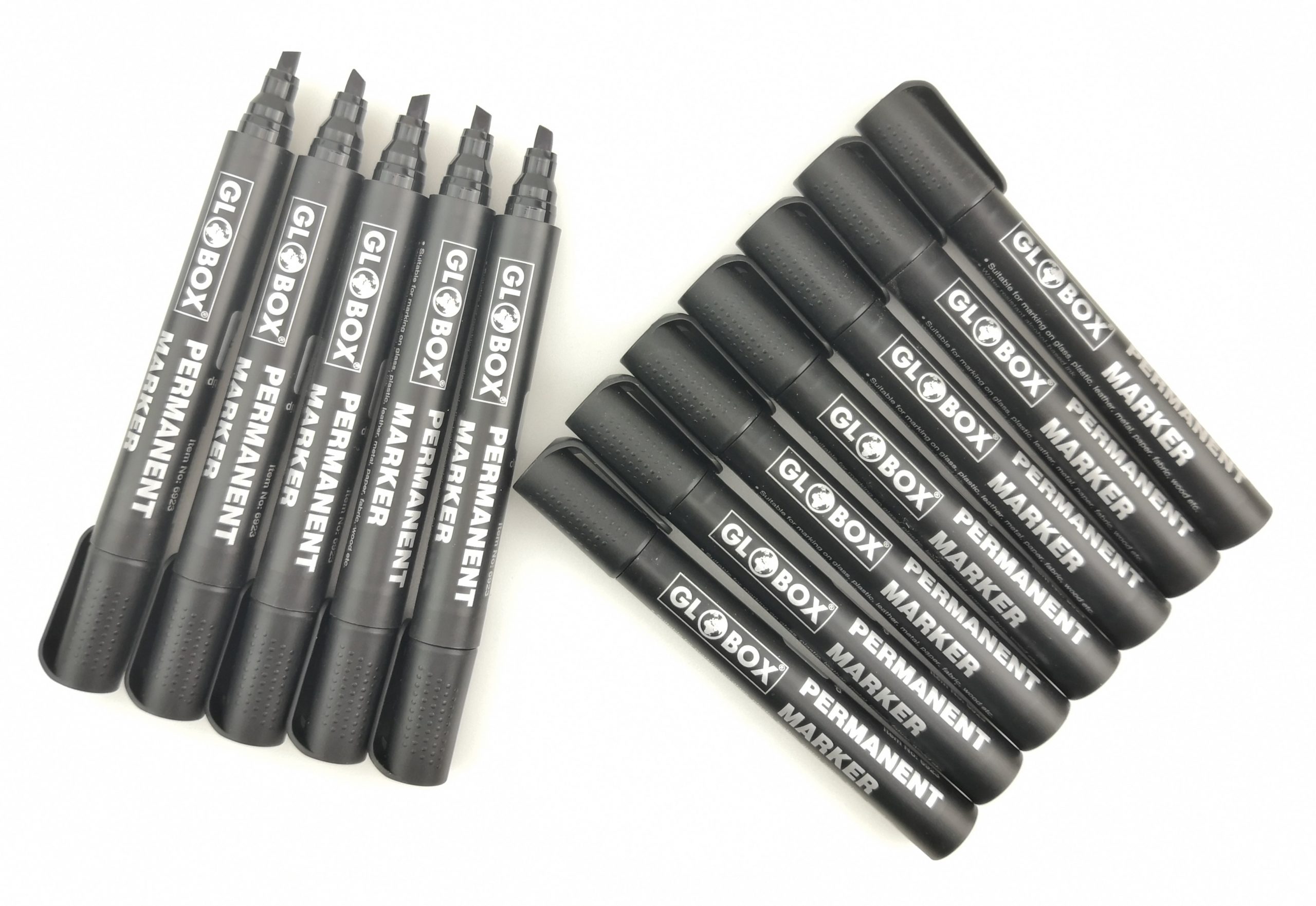 Fine Permanent Marker Pens - 2 pcs - (2mm) - Glass / Metal / Plastic - BLACK