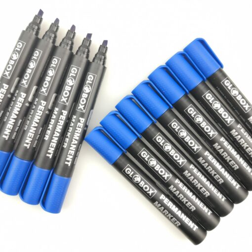 Fine Permanent Marker Pens - 2 pcs - (2mm) - Glass / Metal / Plastic - BLUE