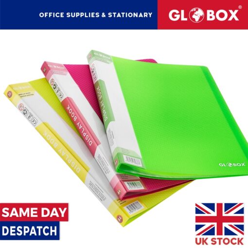 A4 Pocket Display Folder Book 10/20/30/40/60 - Neon Colours