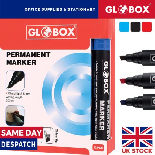 Fine Permanent Marker Pens - 2 pcs - (2mm) - Glass / Metal / Plastic