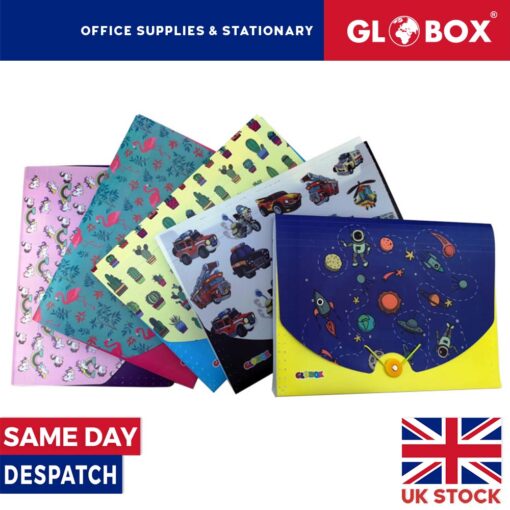 A4 Printed Expanding Folder with 13 Pockets and Elastic Cord