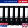 10x Black 75mm Lever Arch Files Fixed Mechanism  PVC Coated