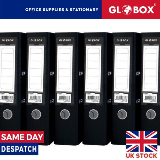 10x Black 75mm Lever Arch Files Fixed Mechanism  PVC Coated
