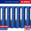30x Blue 55mm Lever Arch Files Fixed Mechanism  PVC Coated