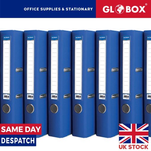 30x Blue 55mm Lever Arch Files Fixed Mechanism  PVC Coated