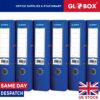 30x Blue 75mm Lever Arch Files Fixed Mechanism  PVC Coated