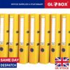 10x Yellow 55mm Lever Arch Files Fixed Mechanism  PVC Coated