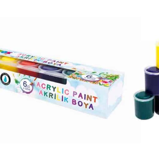 6pcs Acrylic Paint Pack - Vivid Lively Filling Colors Art Supplies