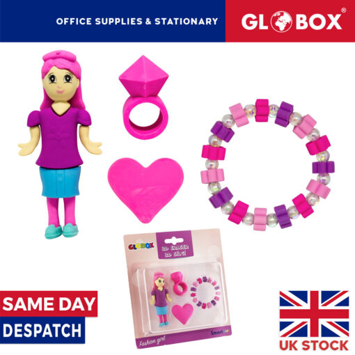 3D Fashion Girl Eraser Set - Back to School