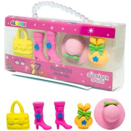 3D Fashion Eraser Set - Back To School - Rubbers