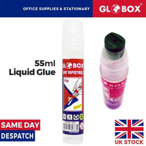 4 x Globox Liquid Glue(55ml) - Non-Toxic - Solvent Free - Easy Stick Craft