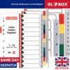 A4 Index PP Divider Seperator - 1-5, 1-10, 1-12, 1-20, 1-31, 5 & 2x5 Colours
