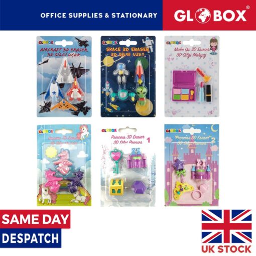 Novelty 3D Eraser Set - School Rubber for Boys and for Girls - Back to School