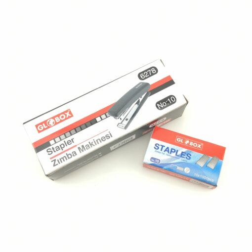 Stapler and 1000pcs Staples - (No:24/6 - No:10) - Home Office Desk School - Black, No:10