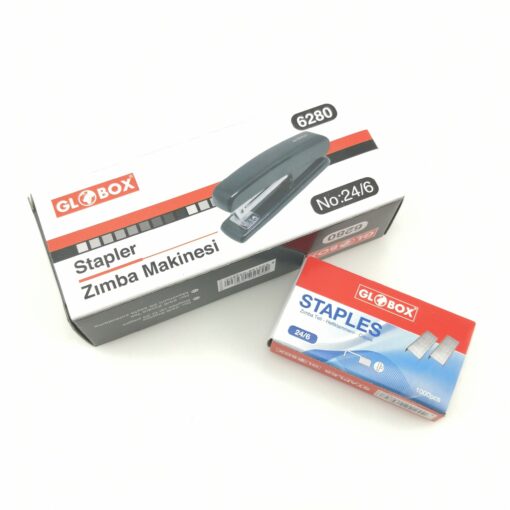 Stapler and 1000pcs Staples - (No:24/6 - No:10) - Home Office Desk School - Black, No:24/6